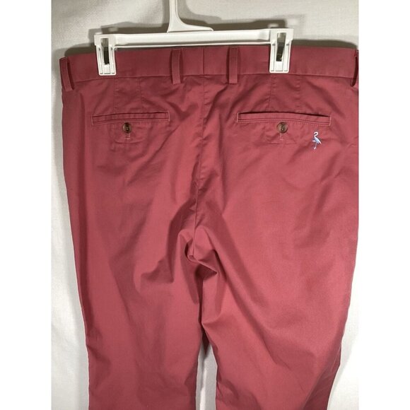 TAILOR BYRD Chino Pants 36/30 Classic Preppy Salmon Coral Straight Leg Summer - Picture 5 of 8